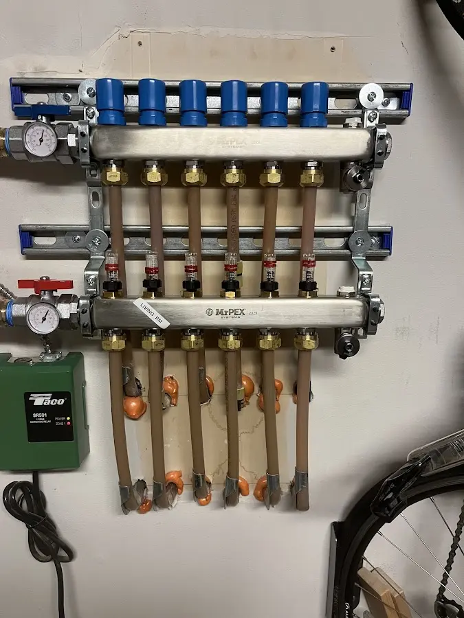 Plumber performing Gas Line Installation at a residential property in Mishawaka